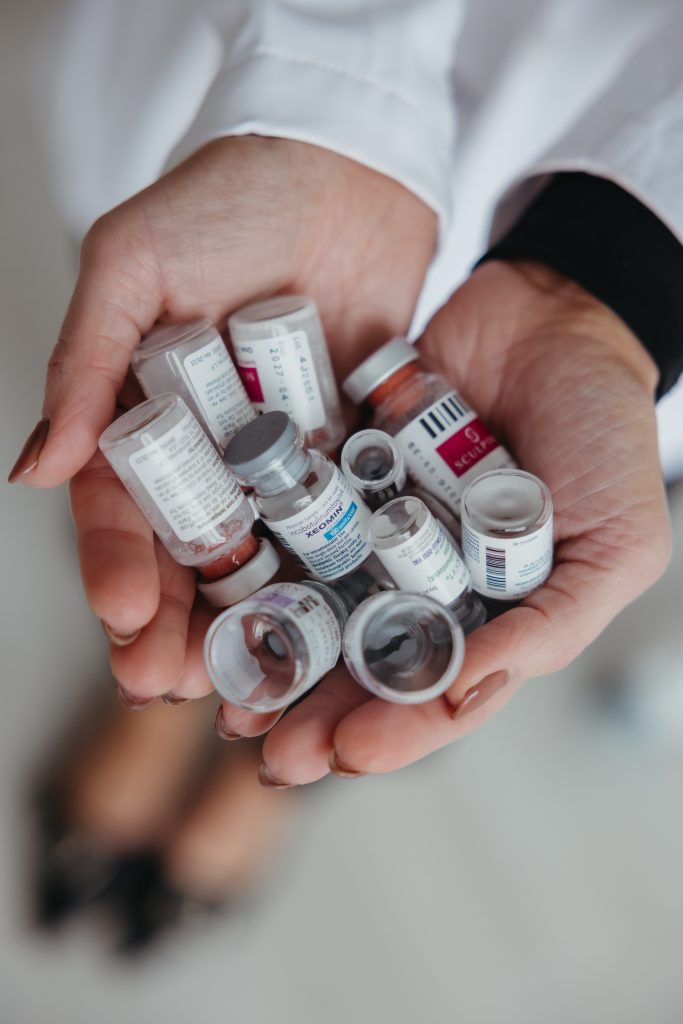 Botox and dysport vials